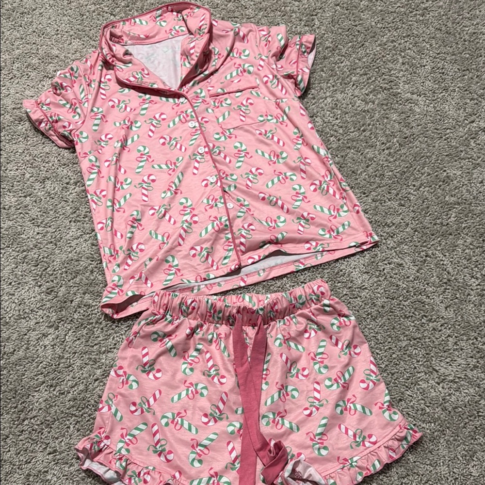 Pink Candy Cane Pajamas